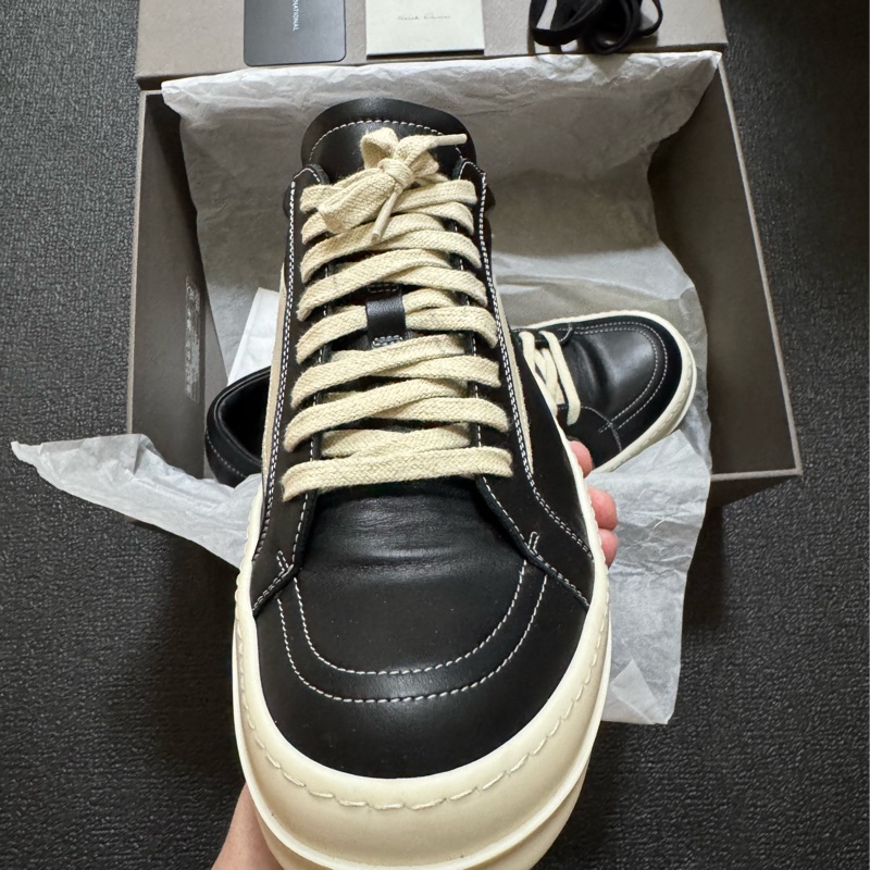 RICK OWENS 24AW VINTAGE SNEAKER SIZE:EU 45 黑色-6