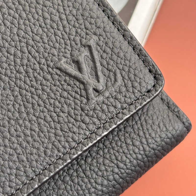 ::LOUIS VUITTON:: LV M26250 Victor 錢包 黑色蠟面小牛皮 皮革三摺短夾-11