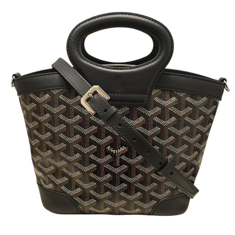 GOYARD 戈雅 BELUGA MINI 迷你兩用包 PVC帆布 老花 黑色 銀扣-0