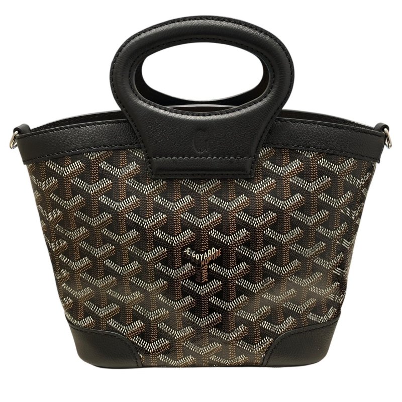 GOYARD 戈雅 BELUGA MINI 迷你兩用包 PVC帆布 老花 黑色 銀扣-1