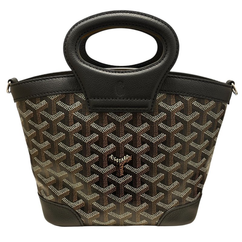 GOYARD 戈雅 BELUGA MINI 迷你兩用包 PVC帆布 老花 黑色 銀扣-2