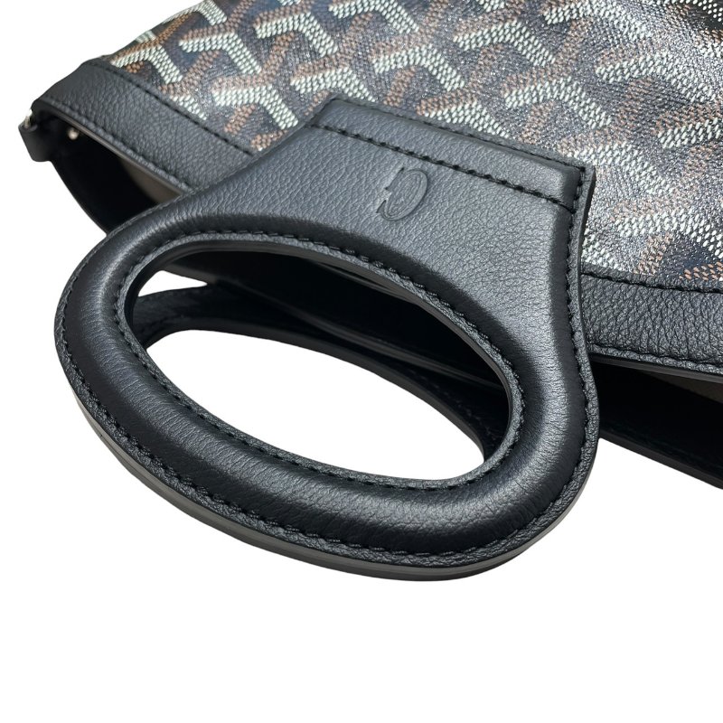 GOYARD 戈雅 BELUGA MINI 迷你兩用包 PVC帆布 老花 黑色 銀扣-10