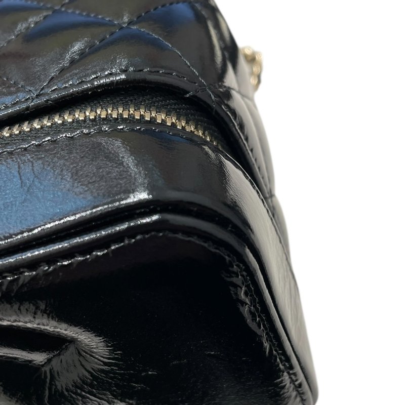 CHANEL 香奈兒 AP2918 化妝箱包 皮革 黑色 金釦-5