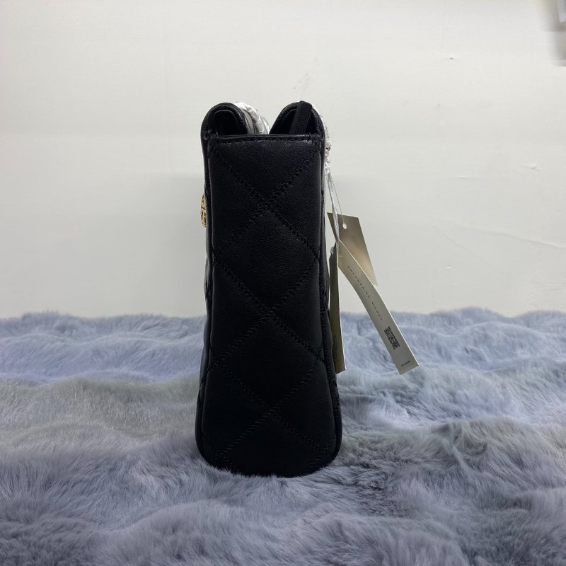 全新閒置品 Tory Bruch菱格壓印肩背包(黑)-1