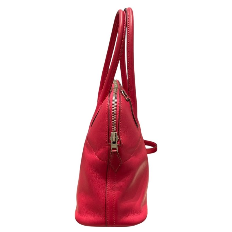 HERMES 愛馬仕 BOLIDE 27 保齡球包  SWIFT LEATHER 玫瑰粉 銀釦-3