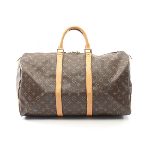 路易威登 Keepall 50 旅行手提包 M41426 Monogram 皮革 棕色 二手 LV