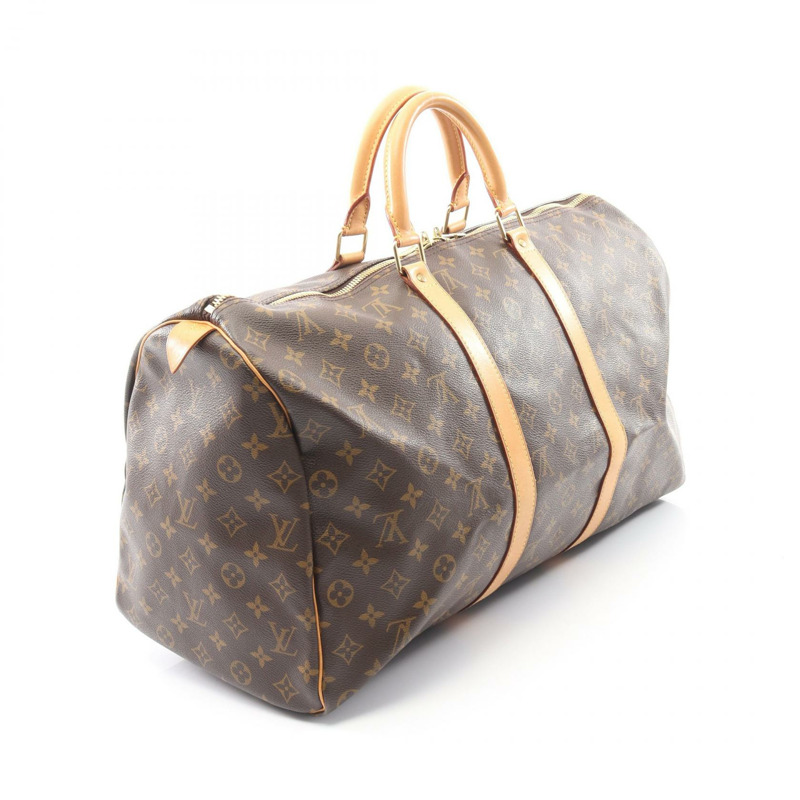 路易威登 Keepall 50 旅行手提包 M41426 Monogram 皮革 棕色 二手 LV-1