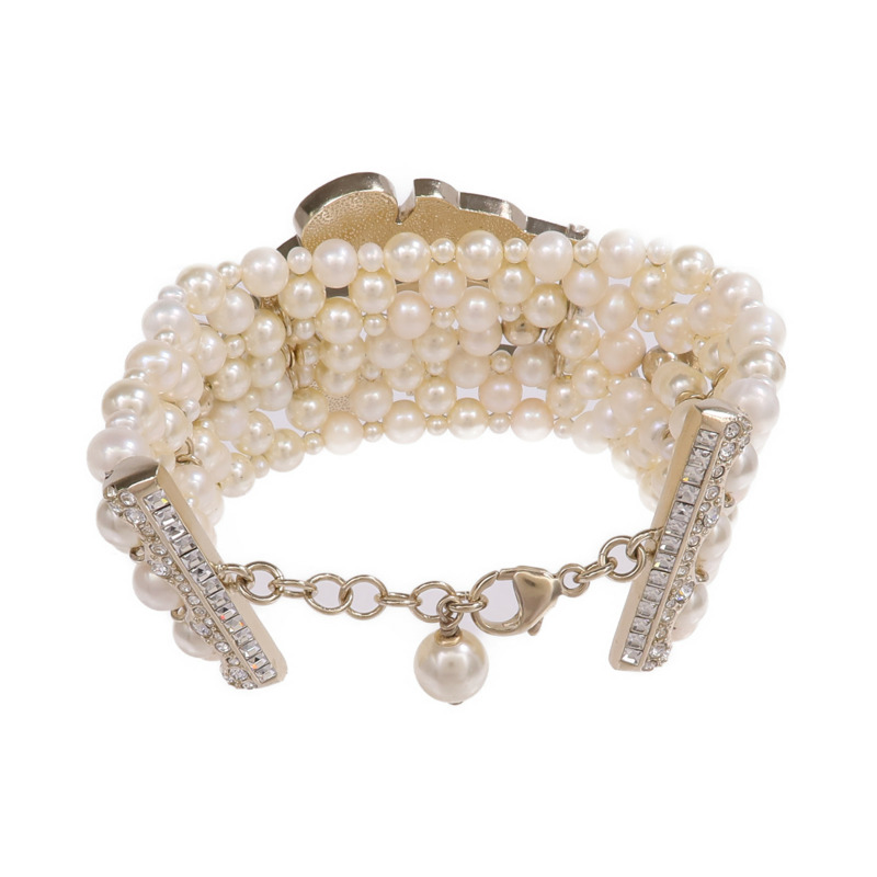 CHANEL 金屬/水晶Bracelet手鏈-2