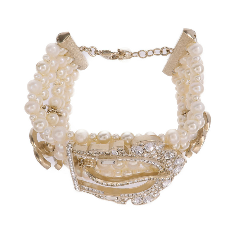 CHANEL 金屬/水晶Bracelet手鏈-3
