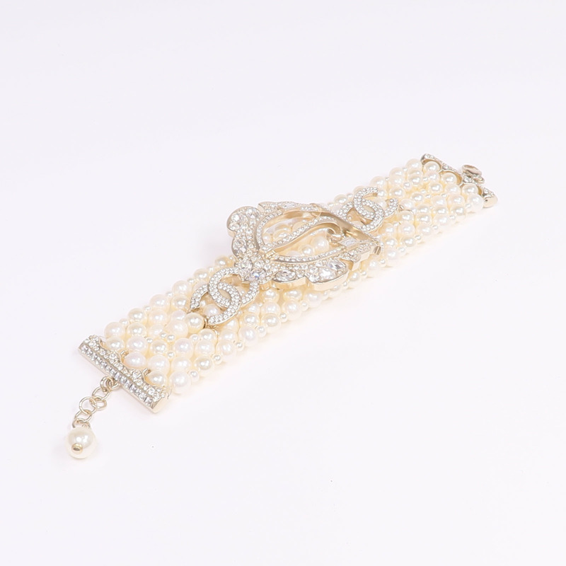 CHANEL 金屬/水晶Bracelet手鏈-7