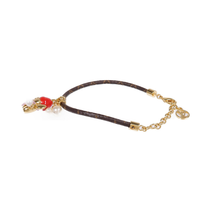 LOUIS VUITTON Monogram/金屬Vivienne Snow Bracelet手鏈-1