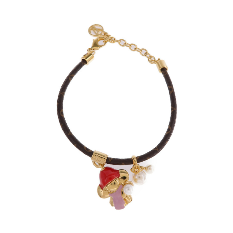 LOUIS VUITTON Monogram/金屬Vivienne Snow Bracelet手鏈-3
