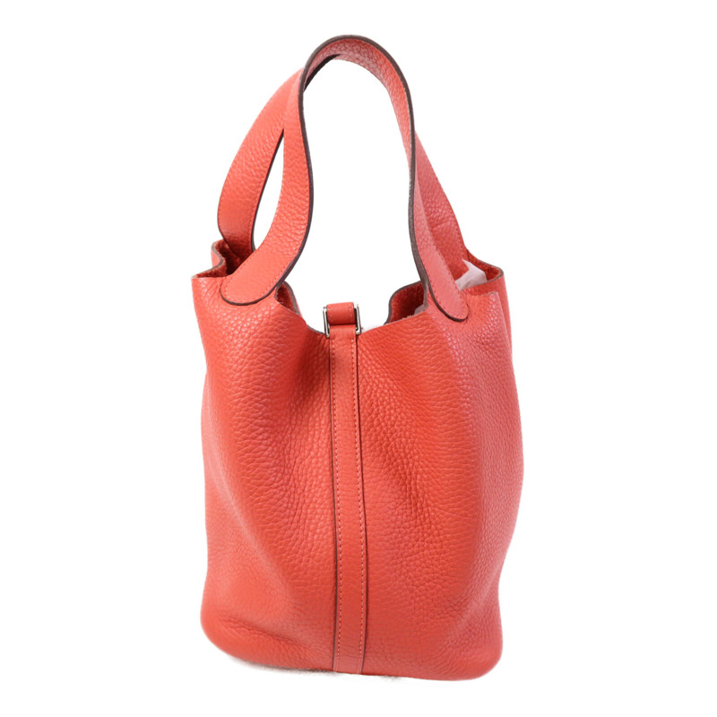 HERMES Clemence皮革Picotin MM銀扣手挽袋-1