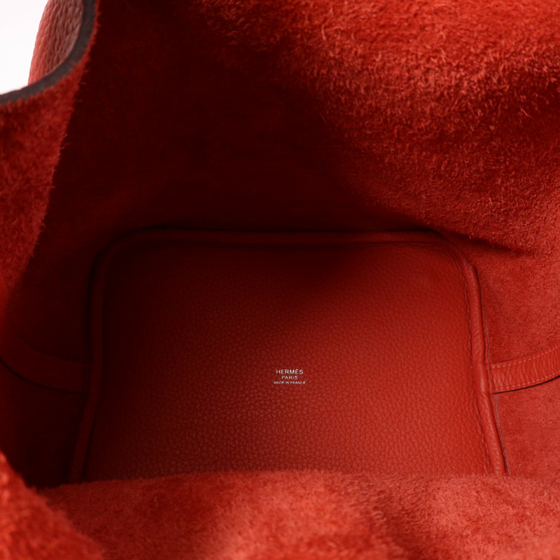 HERMES Clemence皮革Picotin MM銀扣手挽袋-4