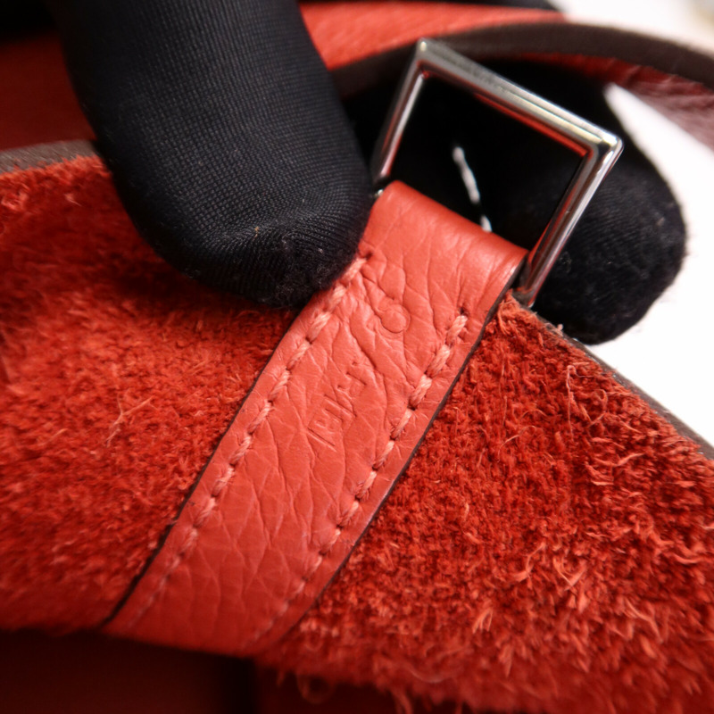 HERMES Clemence皮革Picotin MM銀扣手挽袋-7