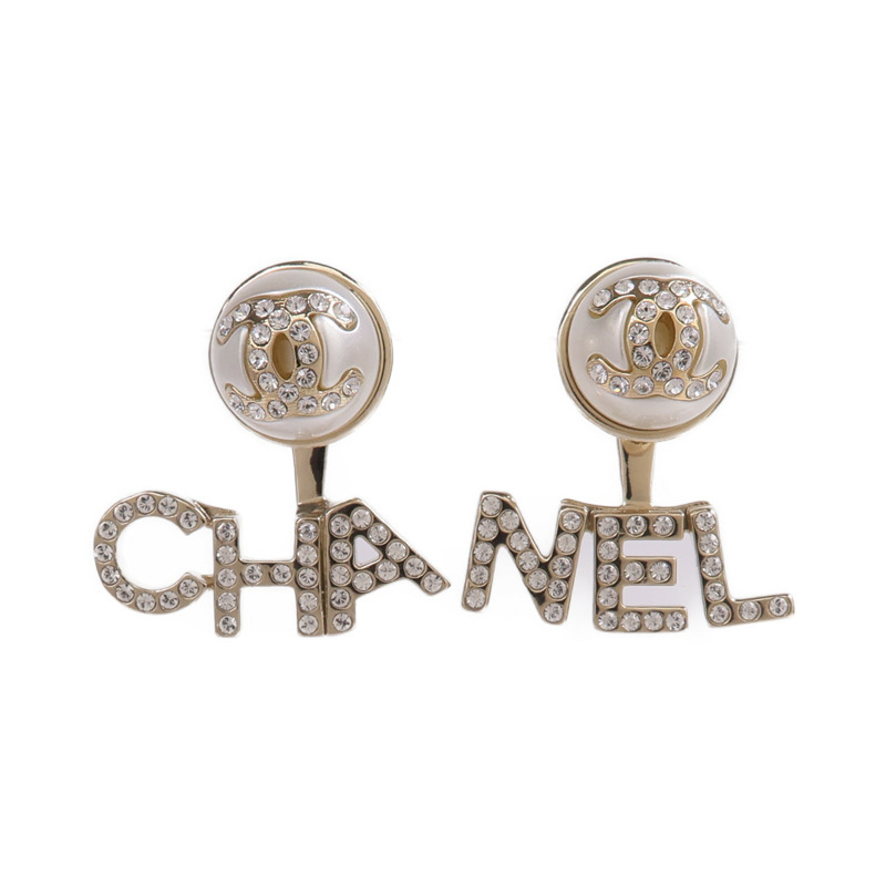 CHANEL 金屬/水晶Pierced Earring耳環-0