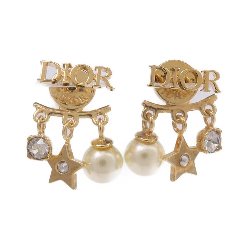 Dior 金屬/水晶Pierced Earring耳環-0