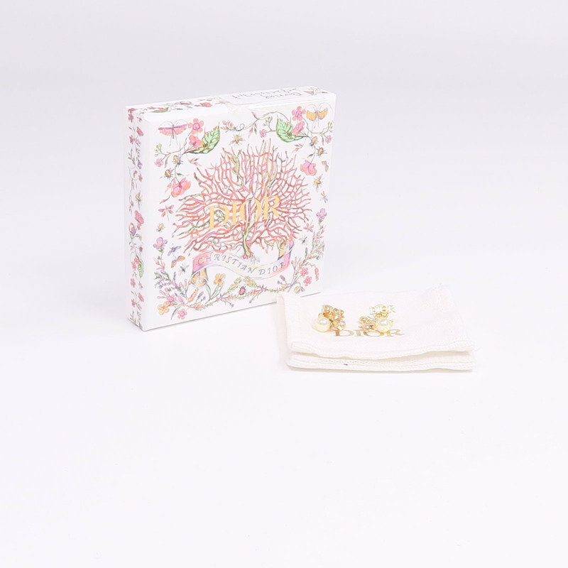 Dior 金屬/水晶Pierced Earring耳環-6