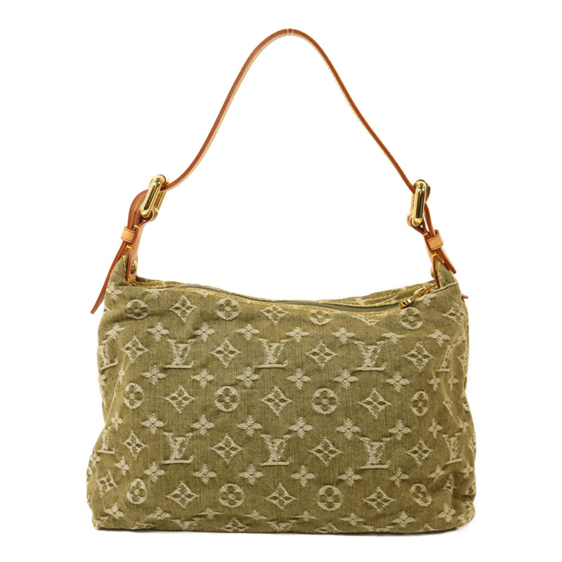 LOUIS VUITTON Monogram Denim Buggy PM金扣肩背袋-1