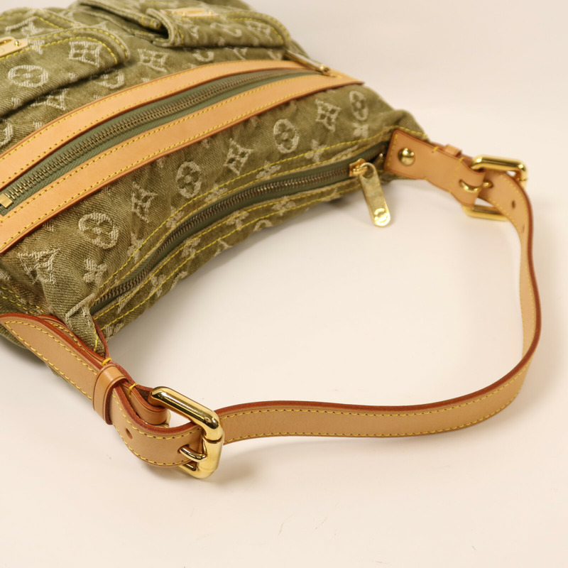 LOUIS VUITTON Monogram Denim Buggy PM金扣肩背袋-7