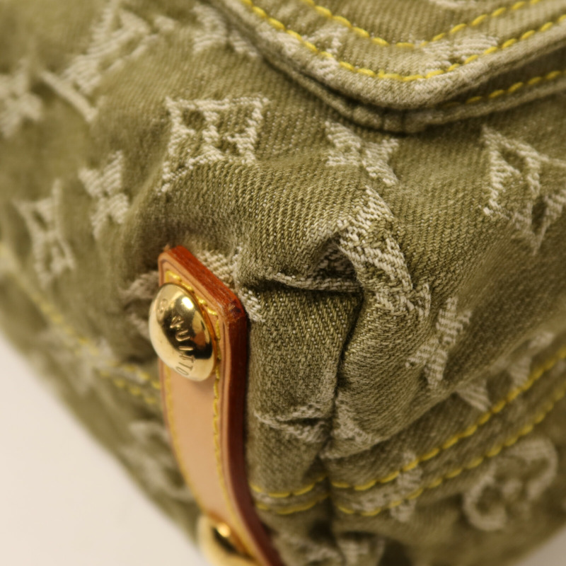 LOUIS VUITTON Monogram Denim Buggy PM金扣肩背袋-11