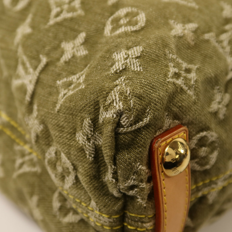 LOUIS VUITTON Monogram Denim Buggy PM金扣肩背袋-12