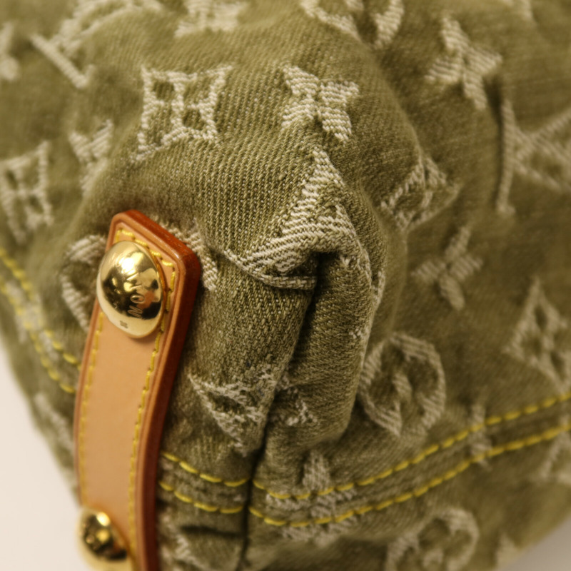 LOUIS VUITTON Monogram Denim Buggy PM金扣肩背袋-13