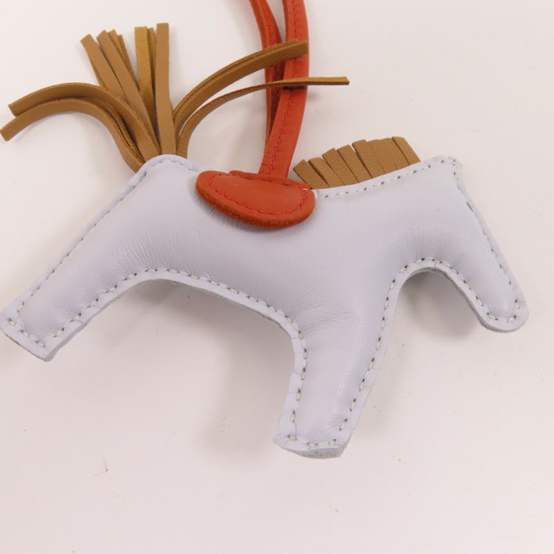 HERMES Milo皮革Rodeo PM Charm掛飾Bleu Brume-2