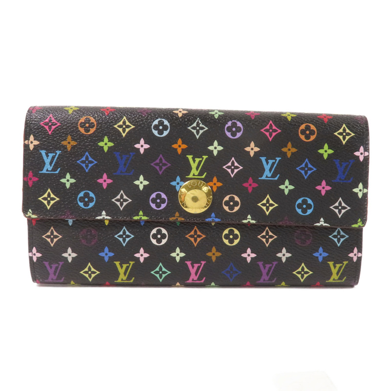 LOUIS VUITTON Monogram Multicolore Portefeuille Sarah金扣長錢包-0
