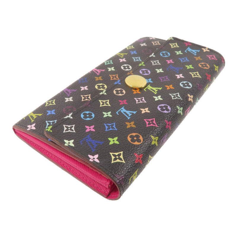 LOUIS VUITTON Monogram Multicolore Portefeuille Sarah金扣長錢包-4