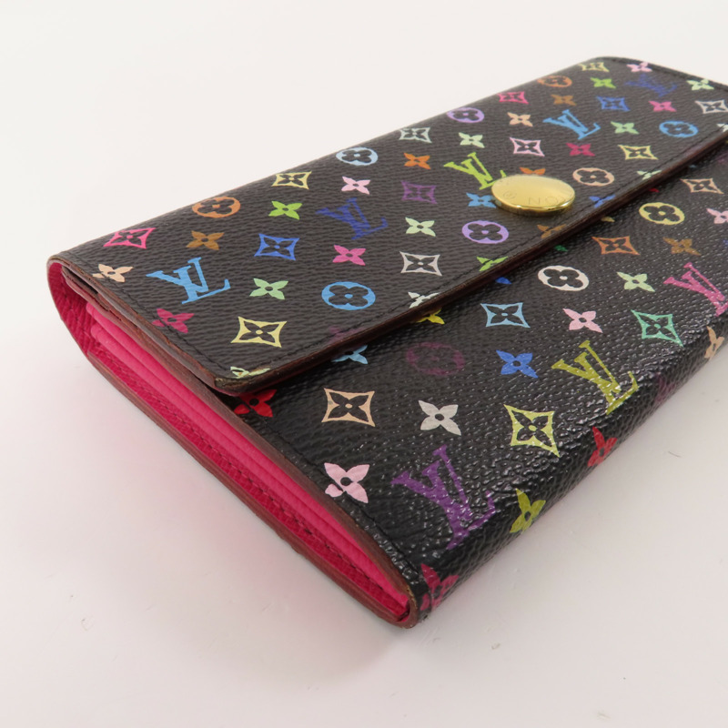 LOUIS VUITTON Monogram Multicolore Portefeuille Sarah金扣長錢包-5