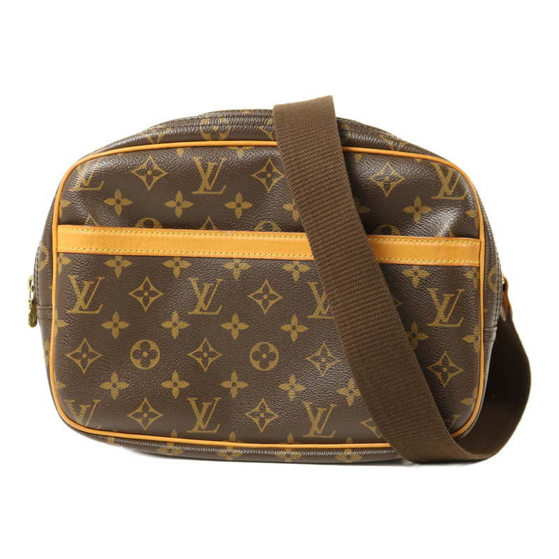 LOUIS VUITTON Monogram Reporter PM金扣肩背袋-0