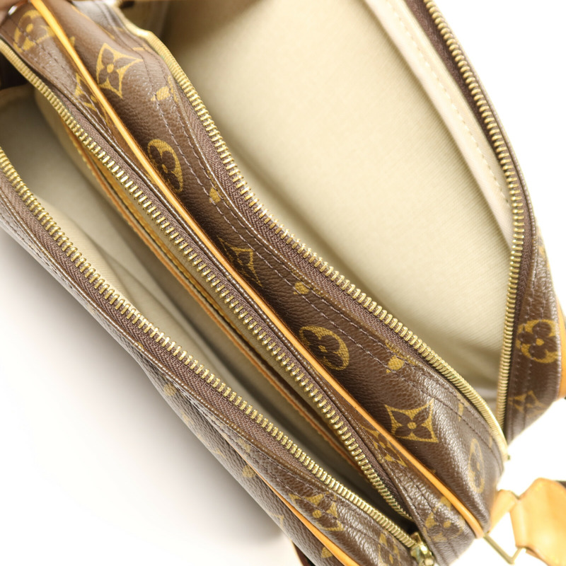 LOUIS VUITTON Monogram Reporter PM金扣肩背袋-4