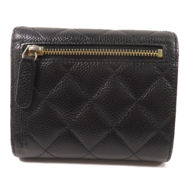 CHANEL 牛皮皮革Small Flap Wallet金扣短錢包-1