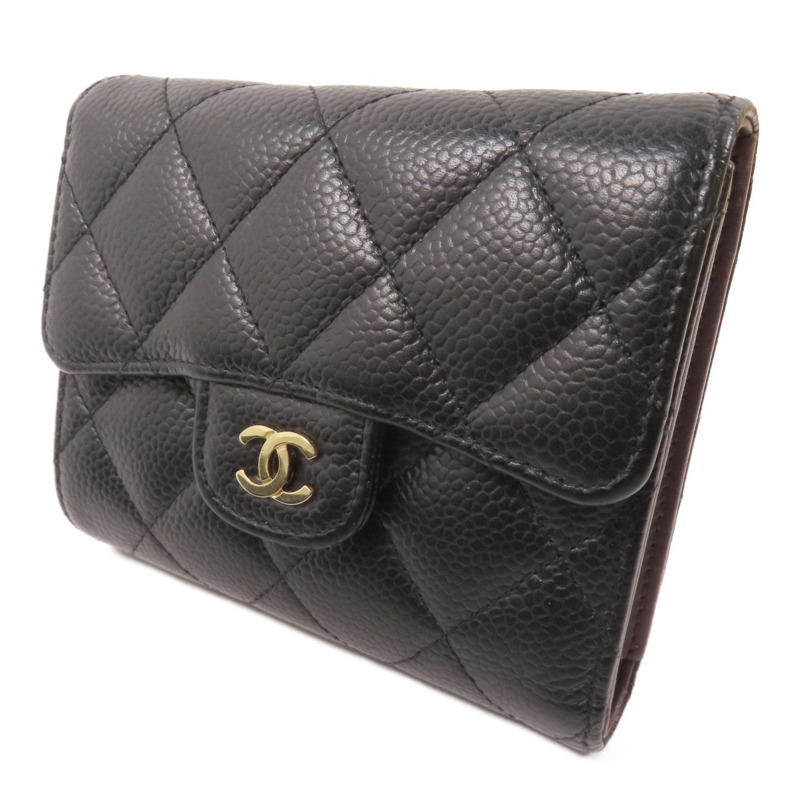 CHANEL 牛皮皮革Small Flap Wallet金扣短錢包-2