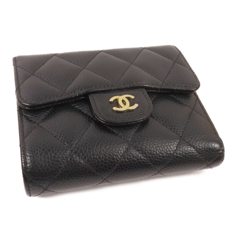 CHANEL 牛皮皮革Small Flap Wallet金扣短錢包-3