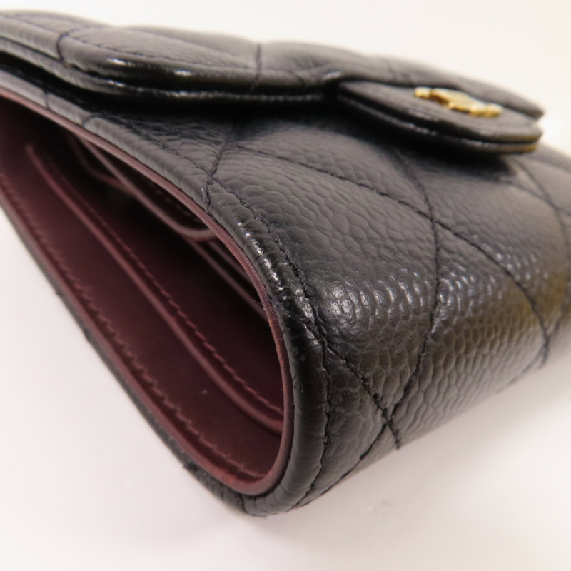 CHANEL 牛皮皮革Small Flap Wallet金扣短錢包-4