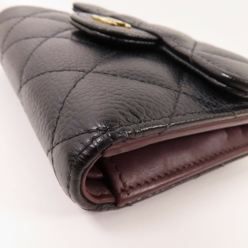 CHANEL 牛皮皮革Small Flap Wallet金扣短錢包-5