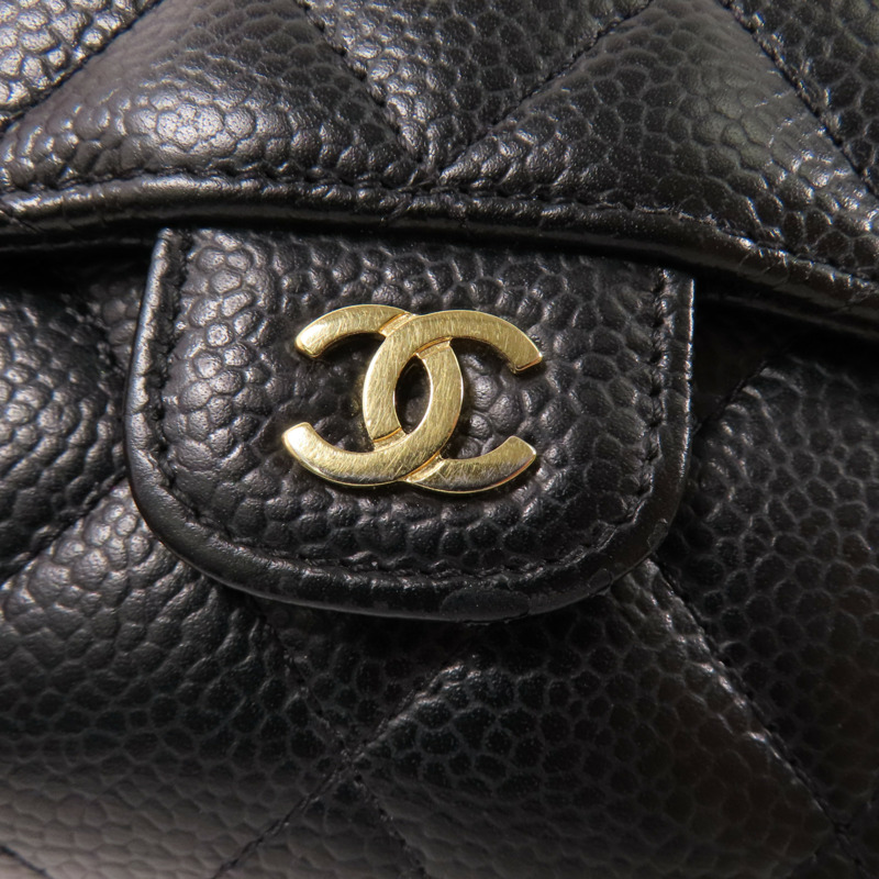 CHANEL 牛皮皮革Small Flap Wallet金扣短錢包-6
