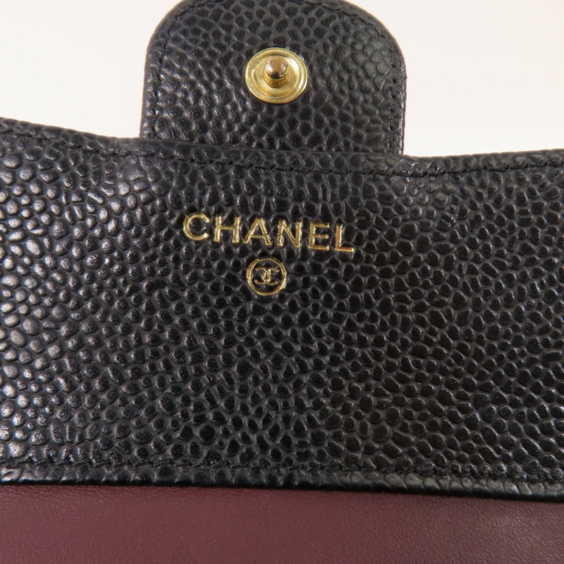 CHANEL 牛皮皮革Small Flap Wallet金扣短錢包-7