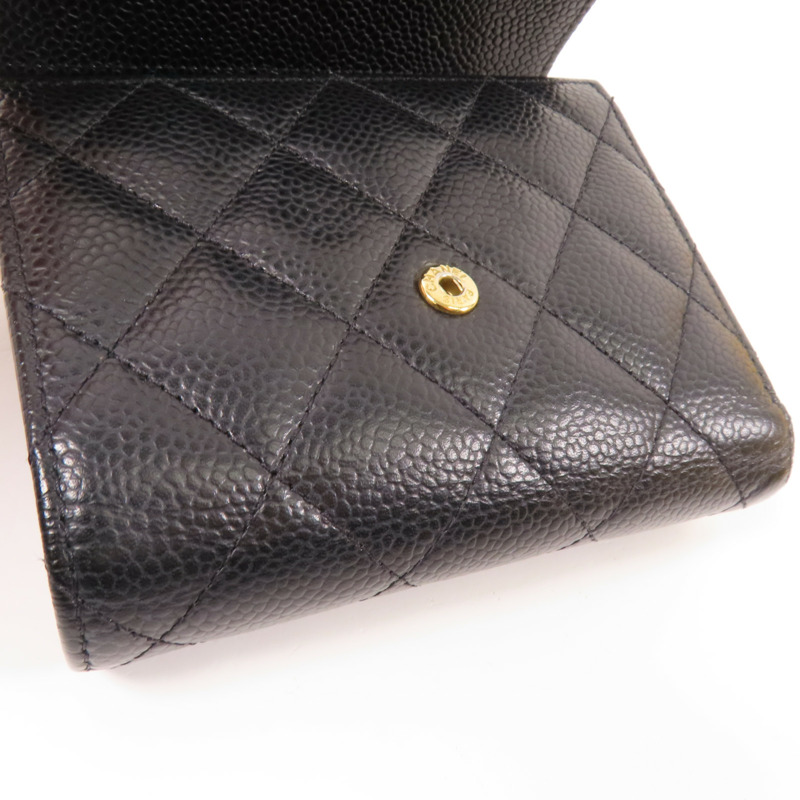 CHANEL 牛皮皮革Small Flap Wallet金扣短錢包-16