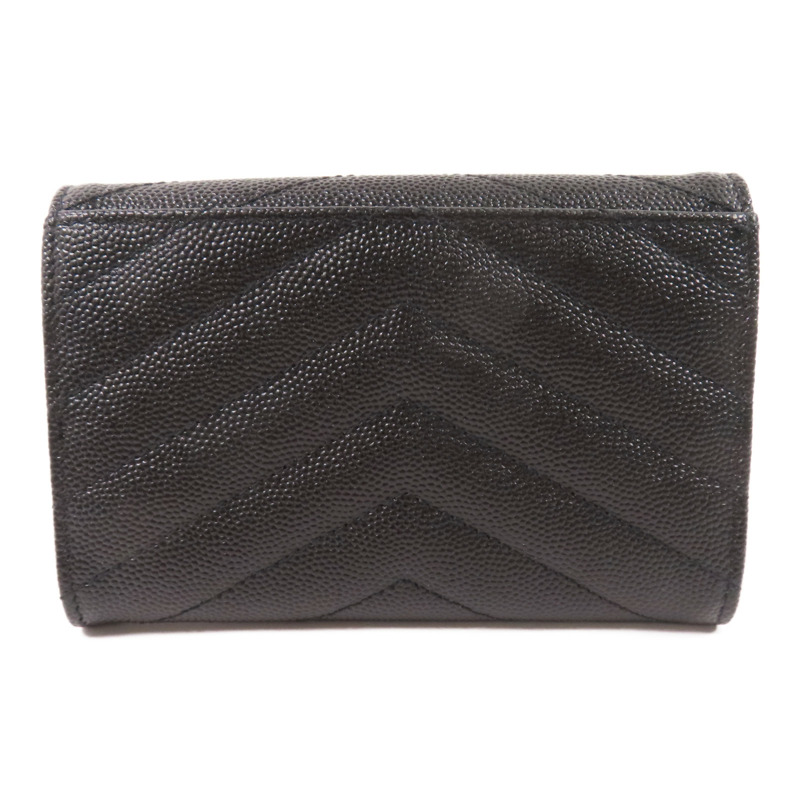 YVES SAINT LAURENT 牛皮皮革Card Case金扣卡套-1