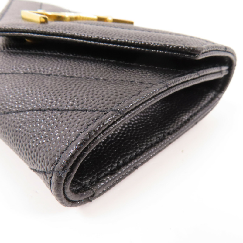 YVES SAINT LAURENT 牛皮皮革Card Case金扣卡套-7