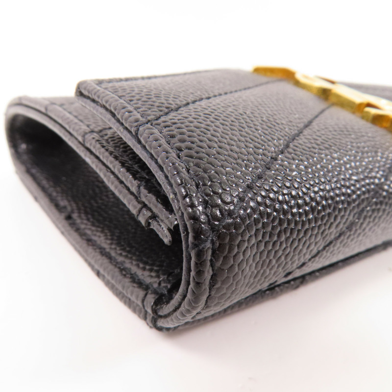 YVES SAINT LAURENT 牛皮皮革Card Case金扣卡套-8