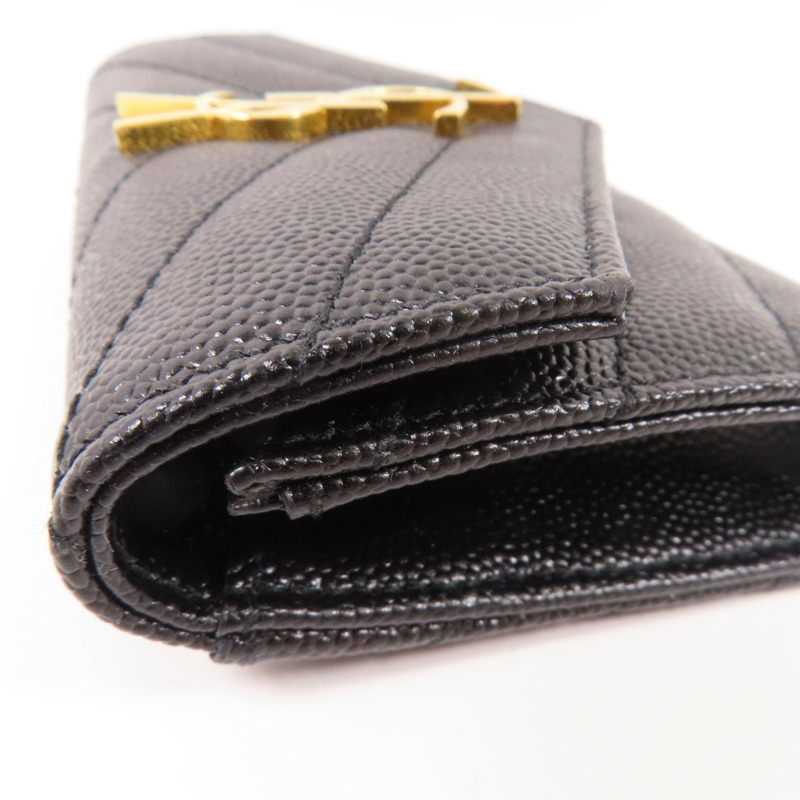 YVES SAINT LAURENT 牛皮皮革Card Case金扣卡套-9