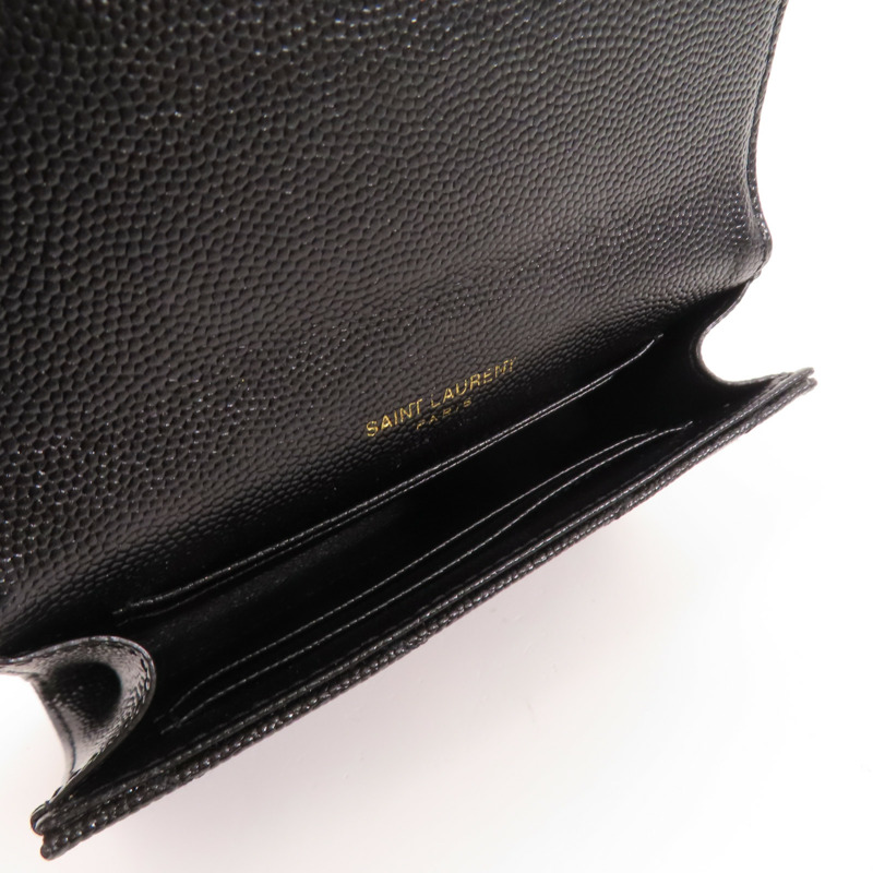 YVES SAINT LAURENT 牛皮皮革Card Case金扣卡套-10