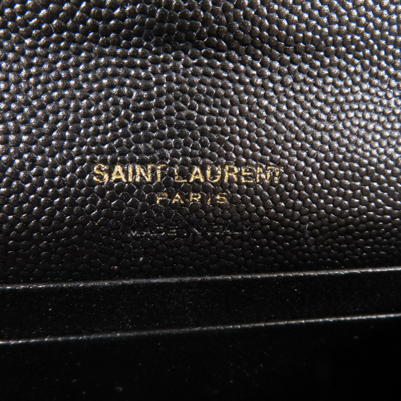 YVES SAINT LAURENT 牛皮皮革Card Case金扣卡套-12