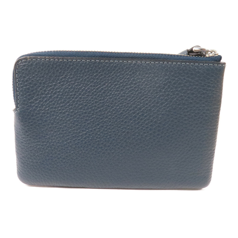 COACH 牛皮皮革Pouch Wallet銀扣錢包-1