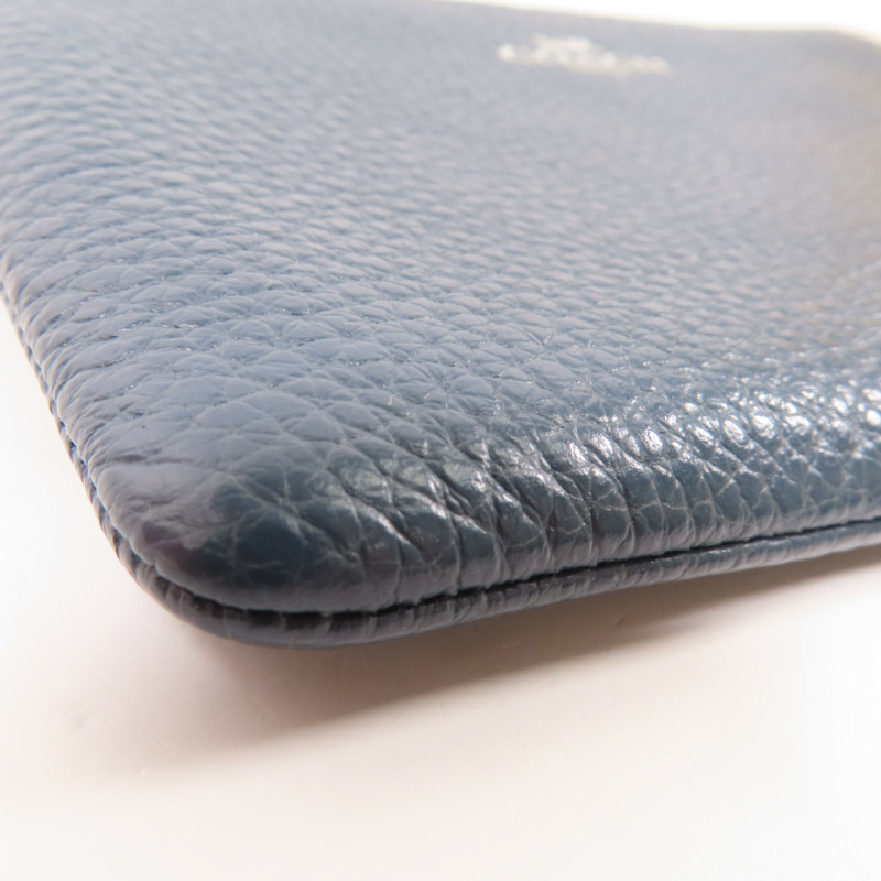 COACH 牛皮皮革Pouch Wallet銀扣錢包-6