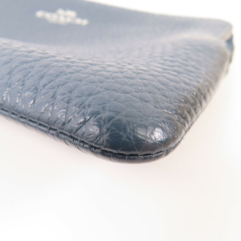 COACH 牛皮皮革Pouch Wallet銀扣錢包-7
